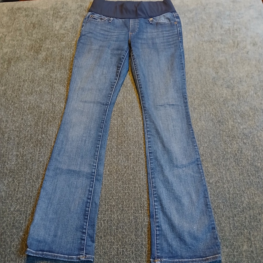 Gap 1969 Maternity Bootcut Jeans Medium Indigo Demi Panel Size 12